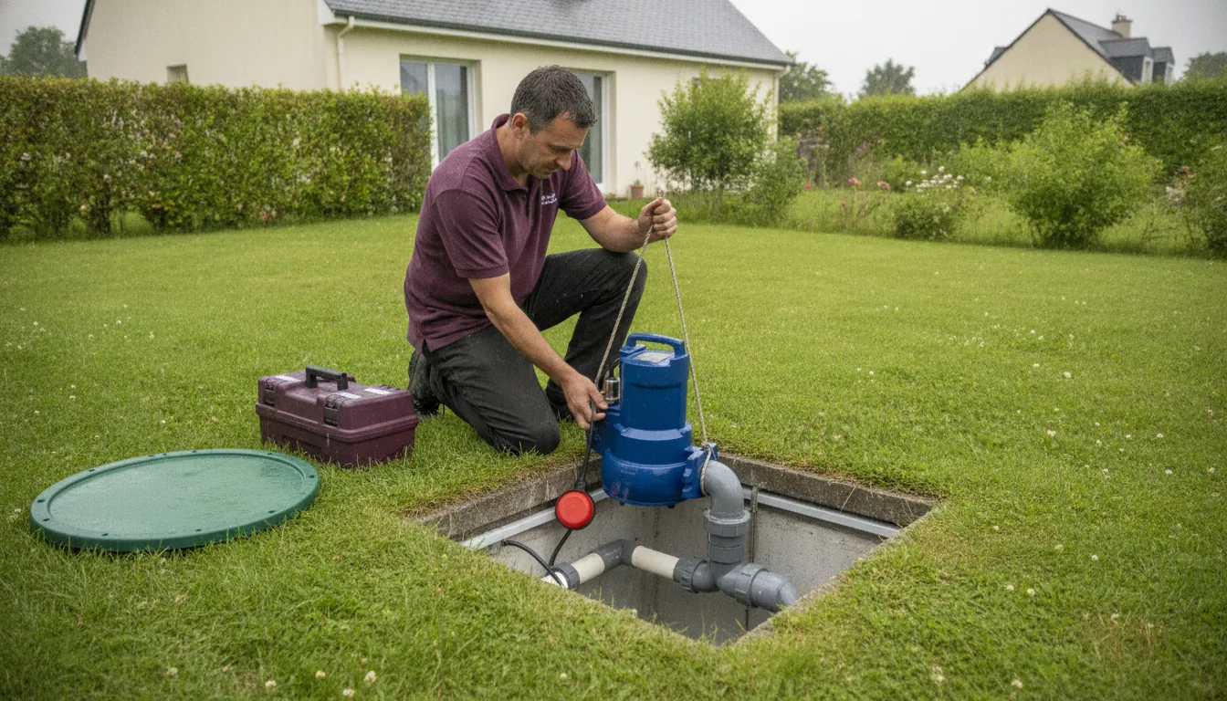 Dépannage pompe de relevage Le Cellier – méthode / geste technique